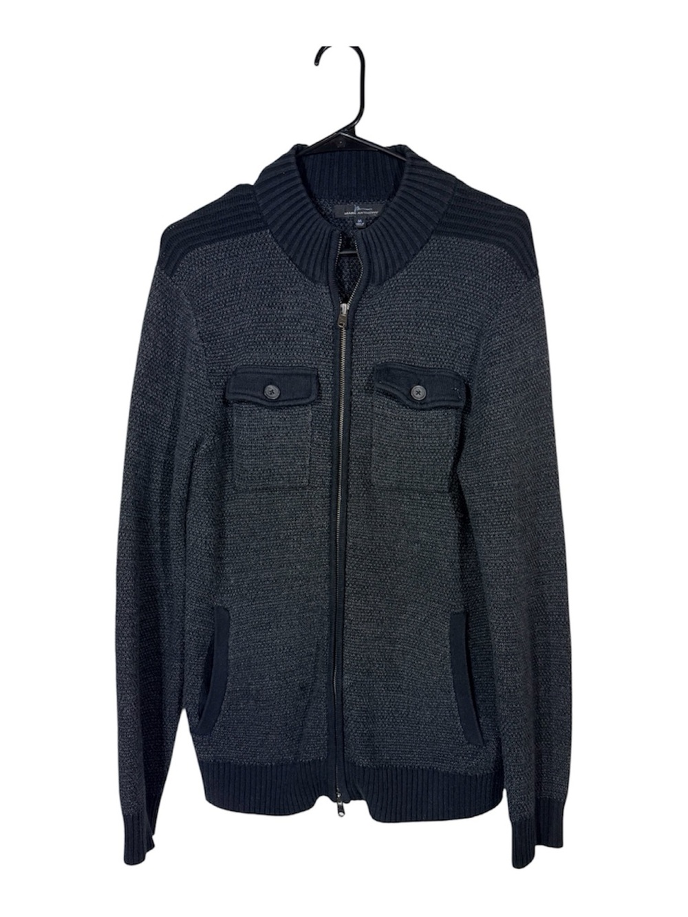 Marc Anthony Men's Navy Zip-Up Knit Cardigan